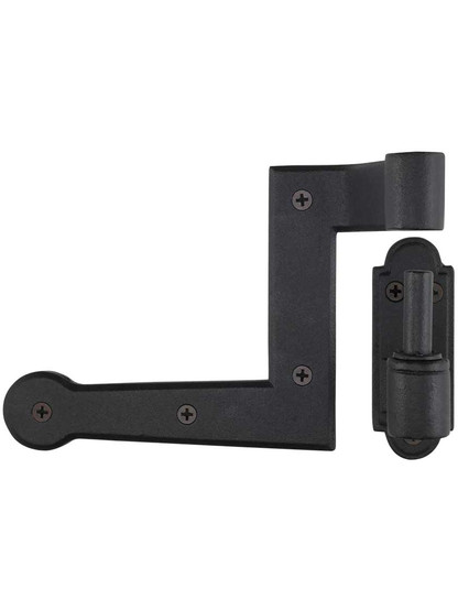 Set of Cast Iron New York Style Shutter Hinges With 2 1/4" Offset