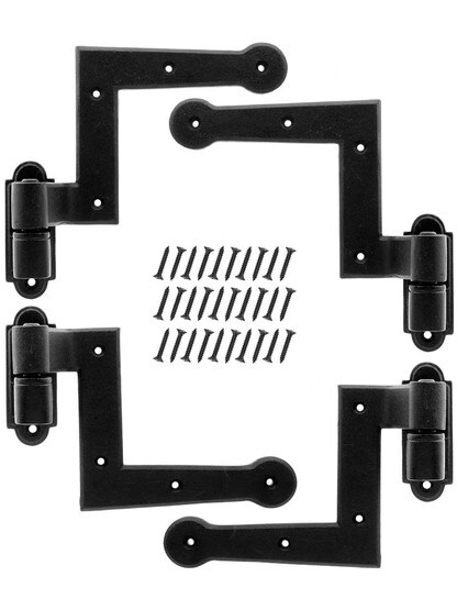 Alternate View 3 of Set of Cast Iron New York Style Shutter Hinges With 2 1/4 inch Offset.