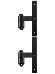 Pair of Vertical or Middle Strap Shutter Hinges With 1 1/2" Offset