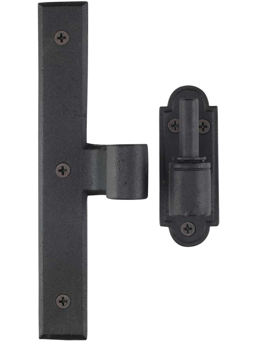 Pair of Vertical or Middle Strap Shutter Hinges With 1 1/2" Offset