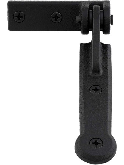 Cast Iron Bahama Shutter Hinge Set With Black Powder-Coated Finish .