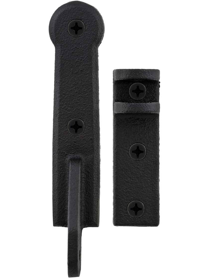Cast Iron Bahama Shutter Hinge Set With Black PowderCoated Finish