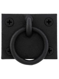 Stainless Steel Shutter Ring Pull With Black Powder-Coated Finish