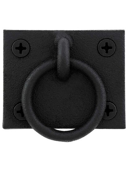 Stainless Steel Shutter Ring Pull With Black Powder-Coated Finish