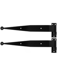 Pair of 14" Stainless Steel Strap Hinges with 2 3/4" Throw