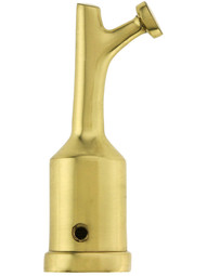 Solid-Brass Transom Window Latch Hook in Lacquered Brass