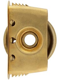 Wrought Brass Press-Fit Sash Pulley - 2-Inch Diameter Wheel