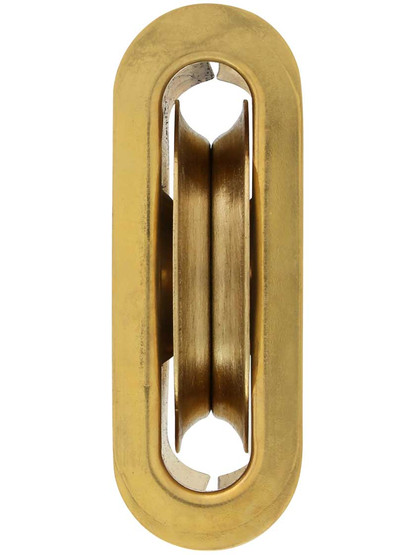 Alternate View 2 of Wrought Brass Press-Fit Sash Pulley - 2-Inch Diameter Wheel