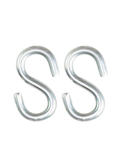 Pair of Small Open Asymetrical S-Hooks - 1 inch.