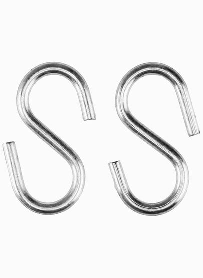 Pair of Large Open Asymetrical S-Hooks - 1 1/2"