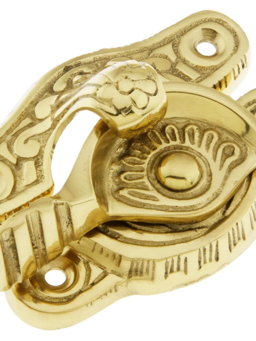 ヨーロピアン【VictorianPalaceClock】 Floral Victorian Sash Lock In Solid Brass or Bronze | House of