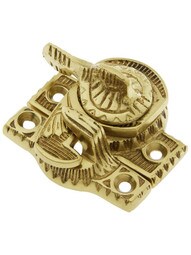 Solid Brass Eastlake Style Sash Lock