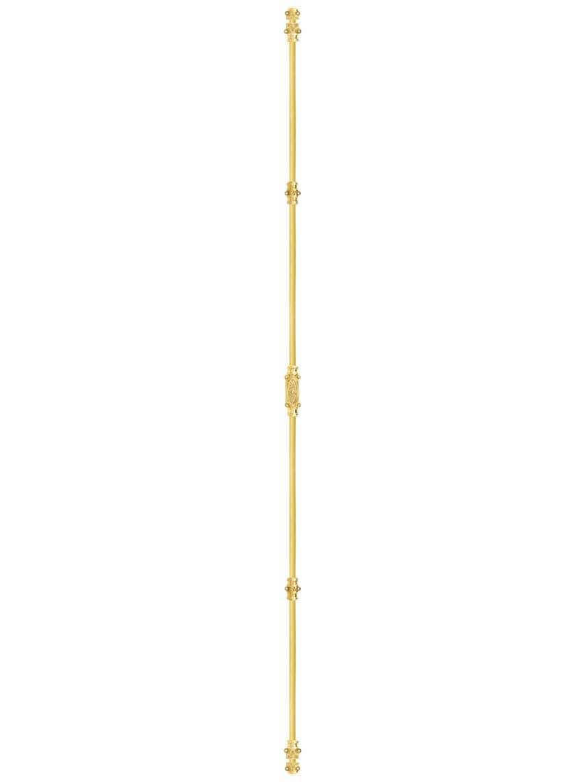 Alternate View of Filigree Brass Cremone Bolt - 6-Foot Length.