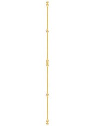 Filigree Brass Cremone Bolt - 6-Foot Length