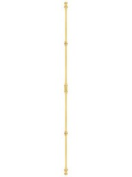 Filigree Brass Cremone Bolt - 6-Foot Length