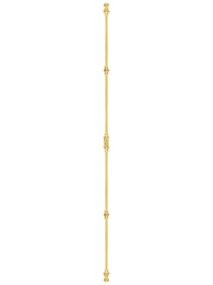 Alternate View of Filigree Brass Cremone Bolt - 6-Foot Length.