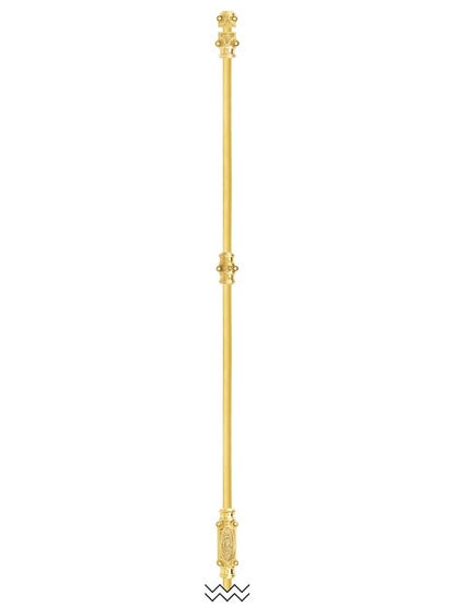 Alternate View 2 of Filigree Brass Cremone Bolt - 6-Foot Length.