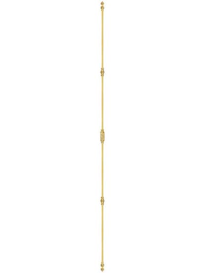 Alternate View of Filigree Brass Cremone Bolt - 9-Foot Length.