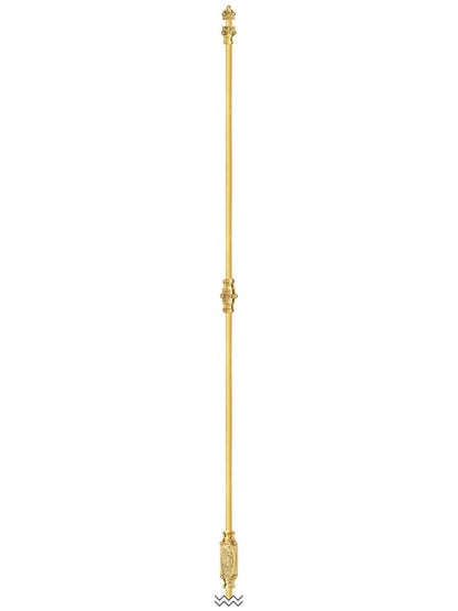 Alternate View 2 of Filigree Brass Cremone Bolt - 9-Foot Length.