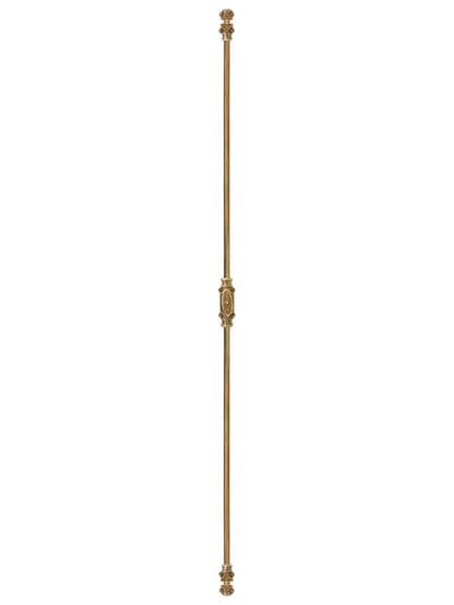 Alternate View of Filigree Brass Cremone Bolt - 4-Foot Length in Antique-By-Hand.