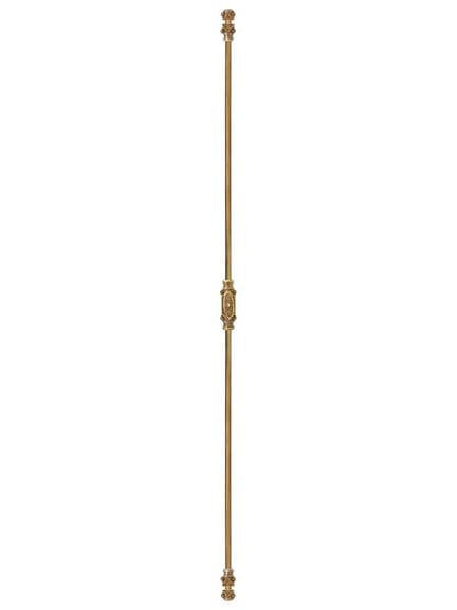 Filigree Brass Cremone Bolt - 4-Foot Length in Antique-By-Hand