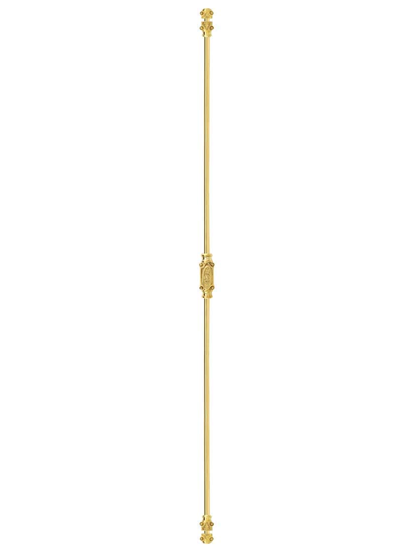 Alternate View of Filigree Brass Cremone Bolt - 4-Foot Length.