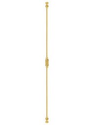 Alternate View of Filigree Brass Cremone Bolt - 4-Foot Length.