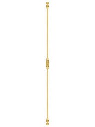 Alternate View of Filigree Brass Cremone Bolt - 4-Foot Length.