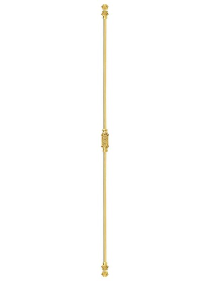Alternate View of Filigree Brass Cremone Bolt - 4-Foot Length.