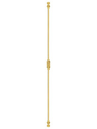 Filigree Brass Cremone Bolt - 4-Foot Length