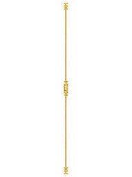 Floral Brass Cremone Bolt - 4-Foot Length