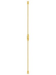 Alternate View of Floral Brass Cremone Bolt - 4-Foot Length.