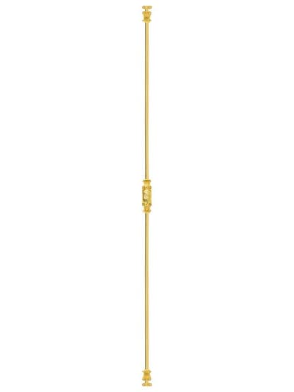 Alternate View of Floral Brass Cremone Bolt - 4-Foot Length.