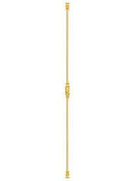 Alternate View of Floral Brass Cremone Bolt - 4-Foot Length.