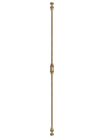 Alternate View of Classic Brass Cremone Bolt - 4-Foot Length in Antique-By-Hand.
