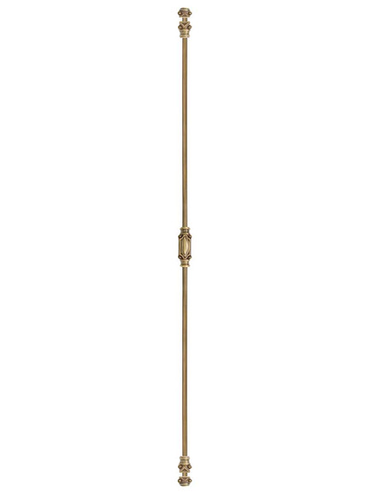 Alternate View of Classic Brass Cremone Bolt - 4-Foot Length in Antique-By-Hand.