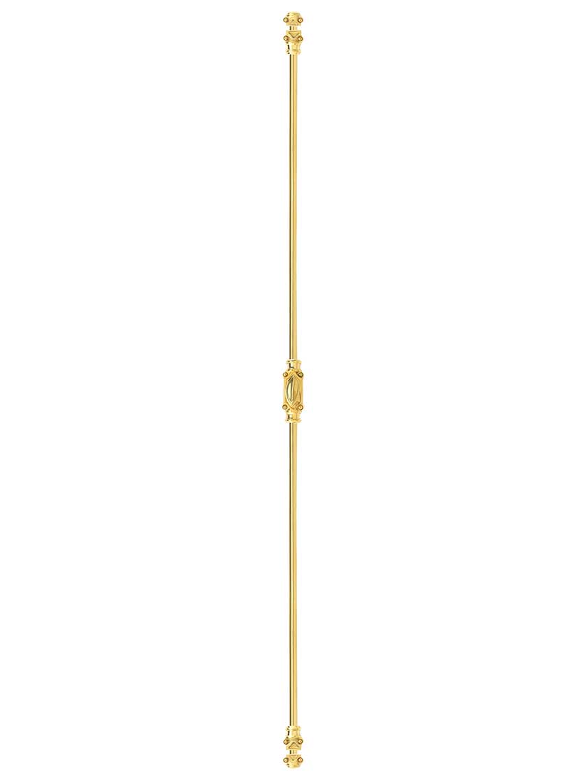 Classic Brass Cremone Bolt - 4-Foot Length