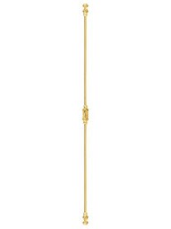 Classic Brass Cremone Bolt - 4-Foot Length