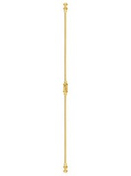 Classic Brass Cremone Bolt - 4-Foot Length