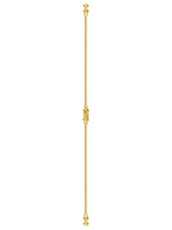 Alternate View of Classic Brass Cremone Bolt - 4-Foot Length.