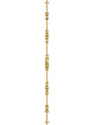 Floral Brass Cremone Bolt - 9-Foot Length