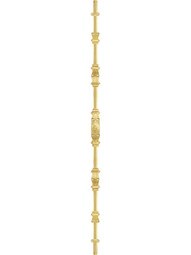 Floral Brass Cremone Bolt - 6-Foot Length