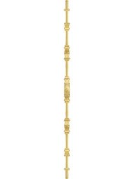 Alternate View of Floral Brass Cremone Bolt - 6-Foot Length.