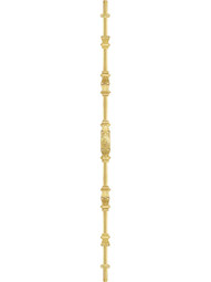 Alternate View of Floral Brass Cremone Bolt - 6-Foot Length.
