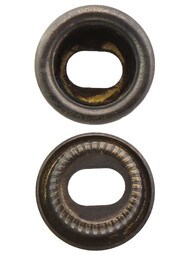 Pair of Solid Brass Sash Stop Bead Adjusters in Antique-by-Hand