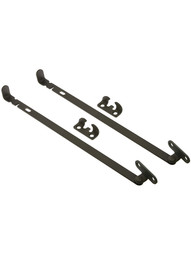 Pair of Stainless Steel Storm Window Stays in Oil-Rubbed Bronze Finish