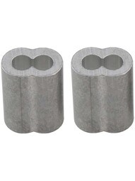 Pair of Aluminum Ferrules - 1/4"