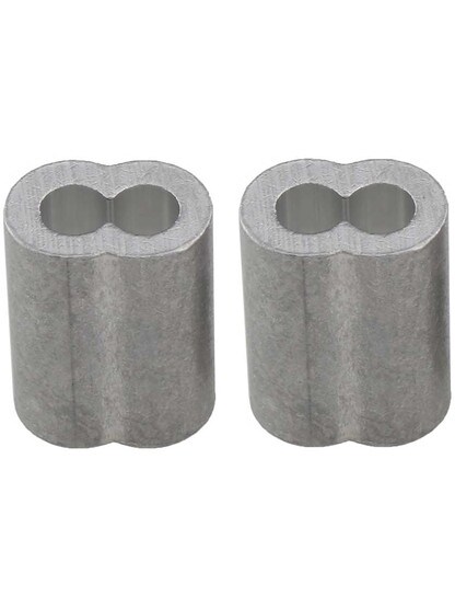 Pair of Aluminum Ferrules - 1/4 inch.