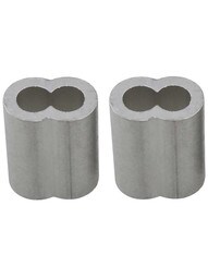 Pair of Aluminum Ferrules - 3/8"