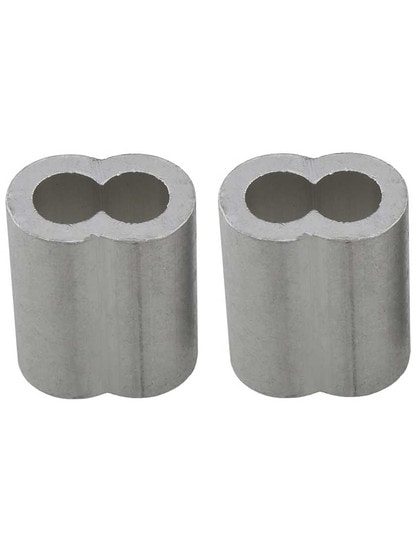Pair of Aluminum Ferrules - 3/8 inch.